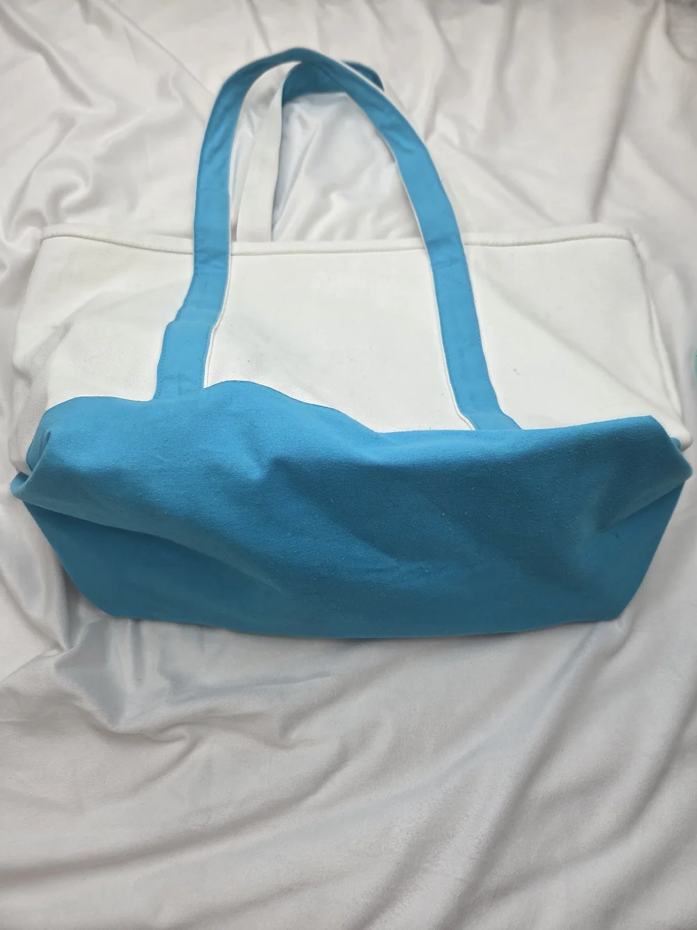 The Black Dog Canvas Tote Bag Ivory Blue Large Beach Shopper Dog Print
